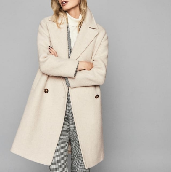 Reiss Jackets & Blazers - NWT REISS | Scarletta Double-breasted Teddy Coat Sz 10/12/14
